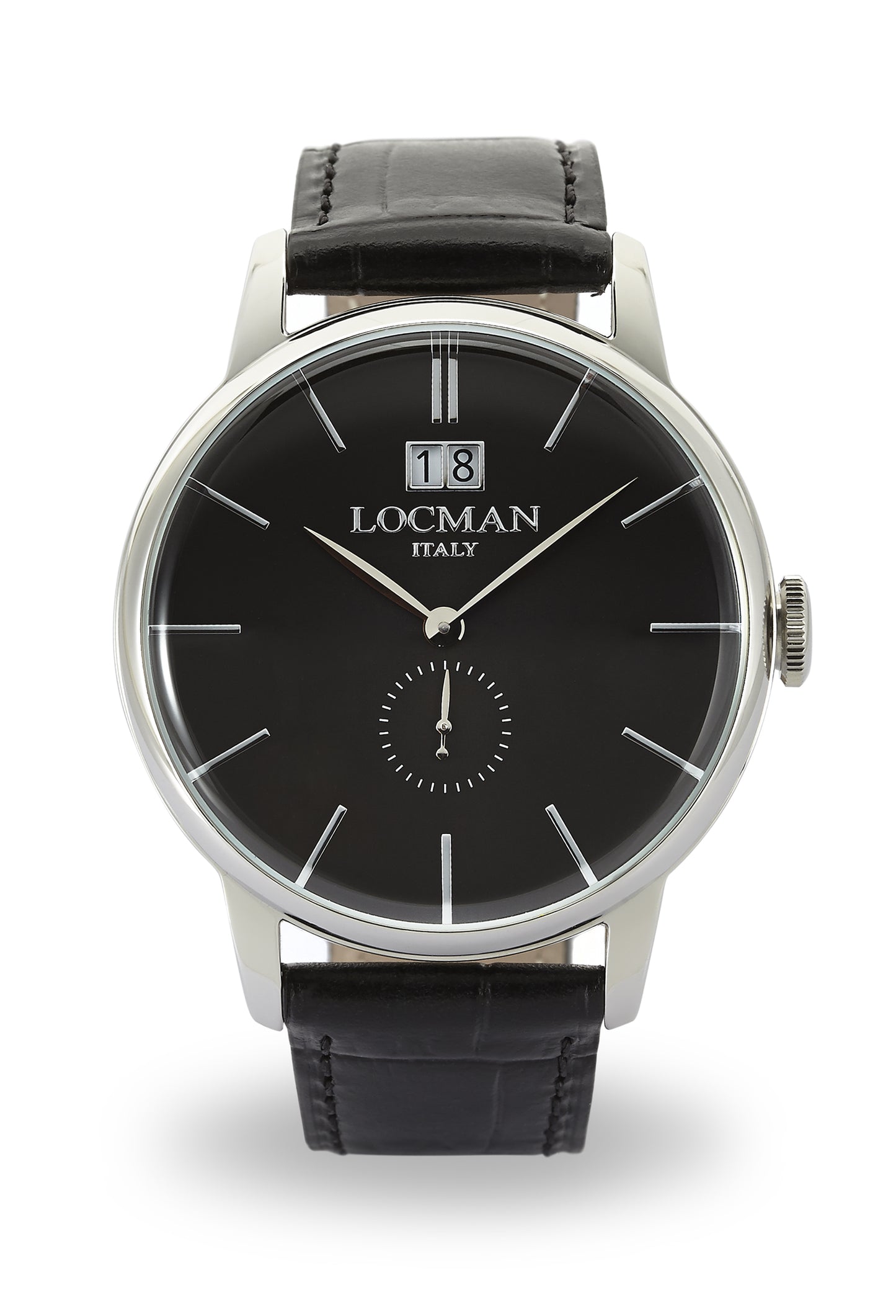 THREE HANDS QUARTZ BIG DATE S.S.