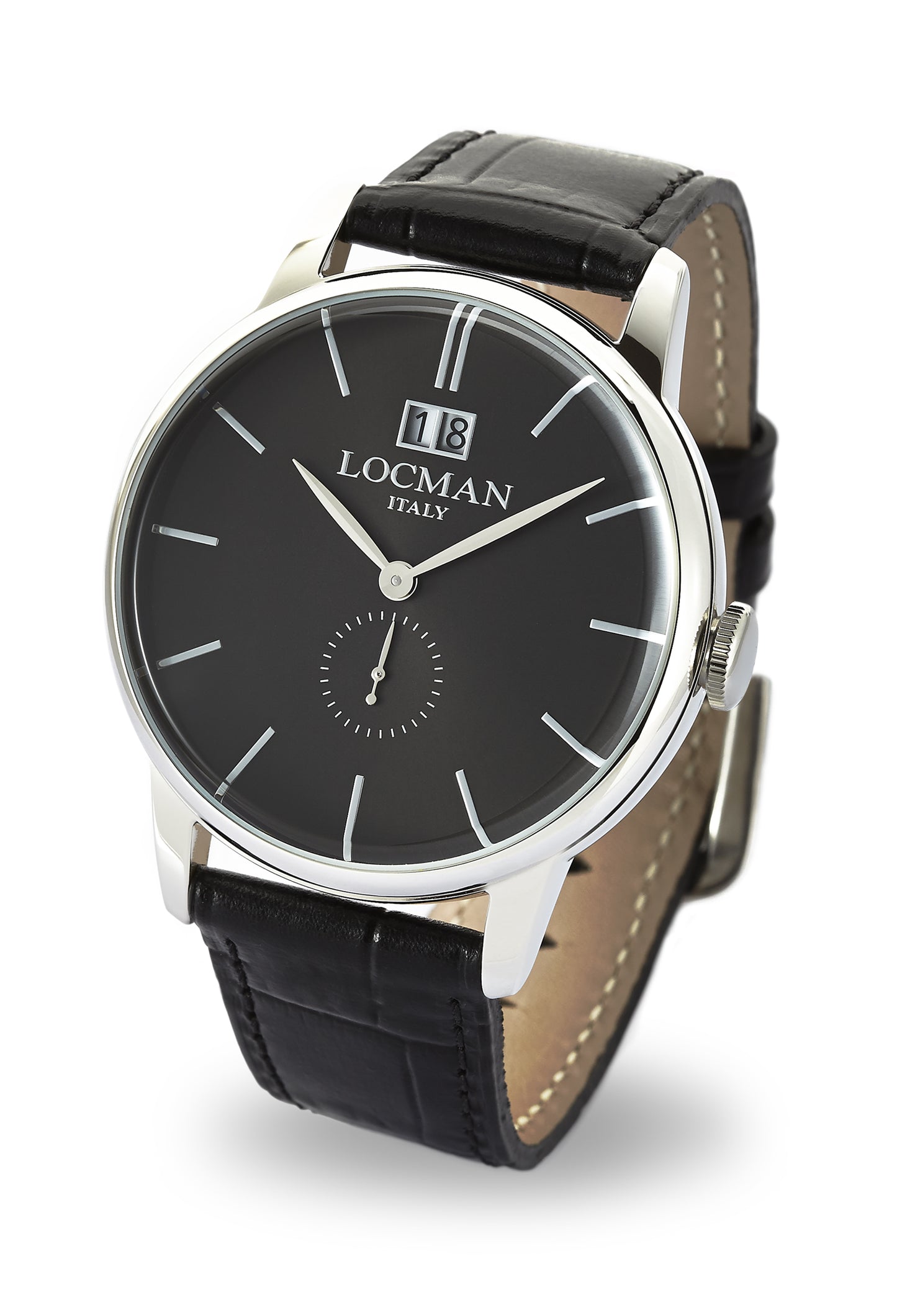 THREE HANDS QUARTZ BIG DATE S.S.