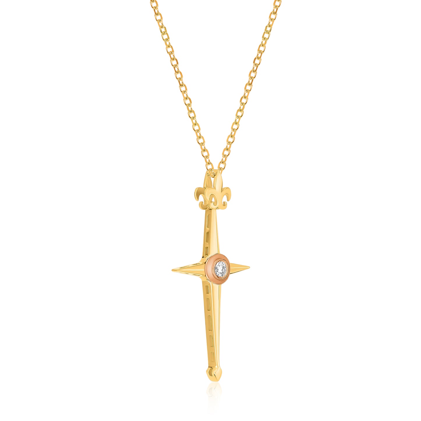 Freedom Tower-Cross Necklace