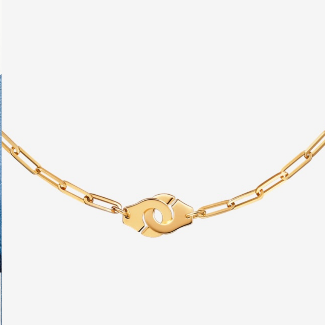 Menottes Dinh Van R12 Yellow Gold Necklace