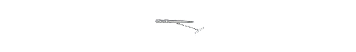 Silver Tie Clips