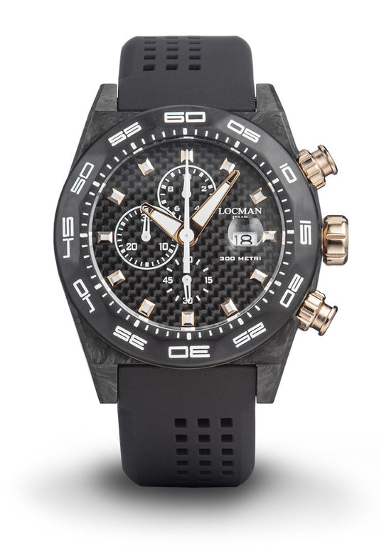 CHRONO QUARTZ CARBON TIT. PVD RG