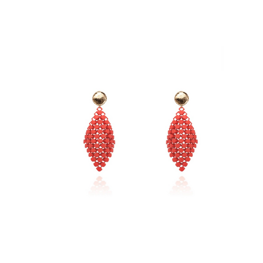 Earring Pendant's Fire Red