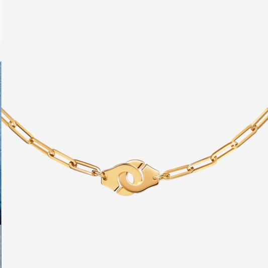 Menottes Dinh Van R12 Yellow Gold Necklace
