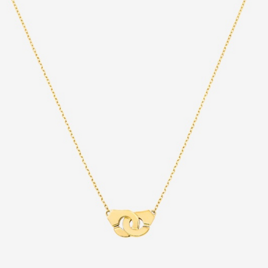 Menottes Dinh Van R8 Yellow Gold Necklace