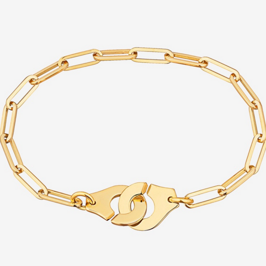 Menottes Dinh Van R12 Yellow Gold Bracelet